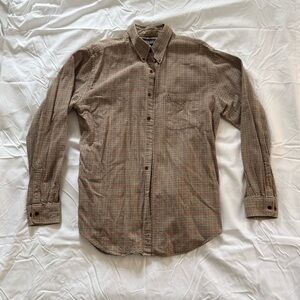 Large Lands’ End Plad Button Up